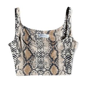 Unknown brand snake print crop top